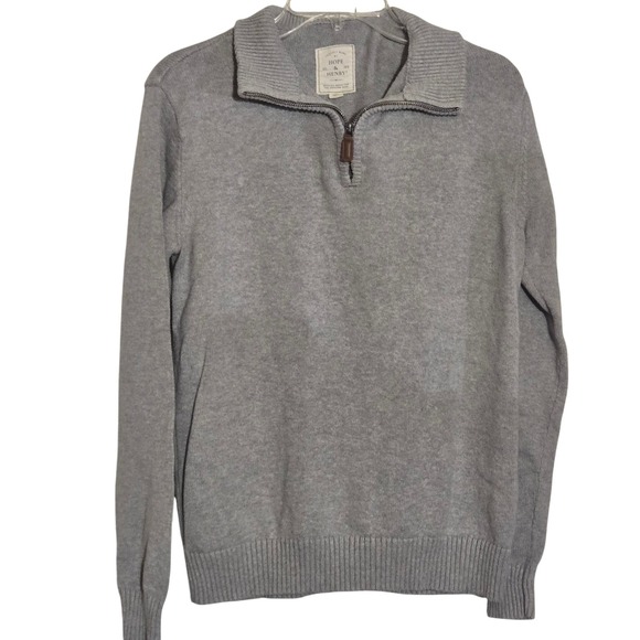 Hope & Henry Other - Hope & Henry 1/4 Zip Sweater Burgundy 100% Organic Cotton Medium Preppy Posh